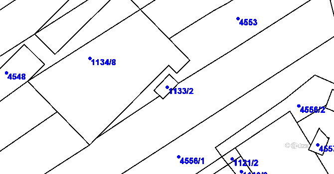 Parcela st. 1133/2 v KÚ Šitbořice, Katastrální mapa