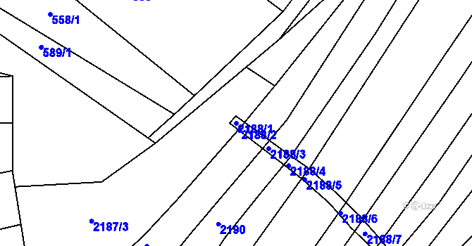Parcela st. 2188/1 v KÚ Šitbořice, Katastrální mapa