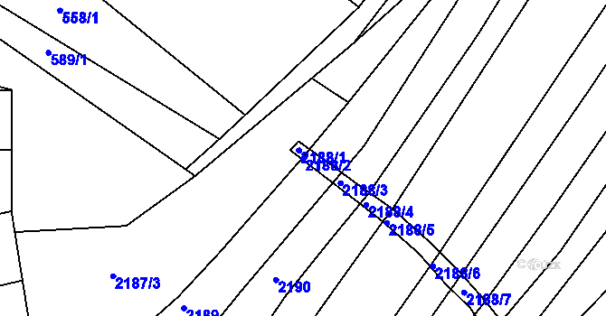 Parcela st. 2188/2 v KÚ Šitbořice, Katastrální mapa