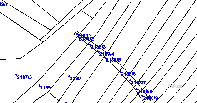 Parcela st. 2188/4 v KÚ Šitbořice, Katastrální mapa