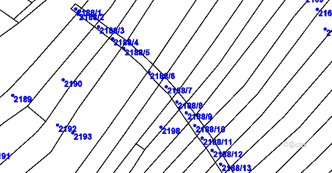 Parcela st. 2188/7 v KÚ Šitbořice, Katastrální mapa