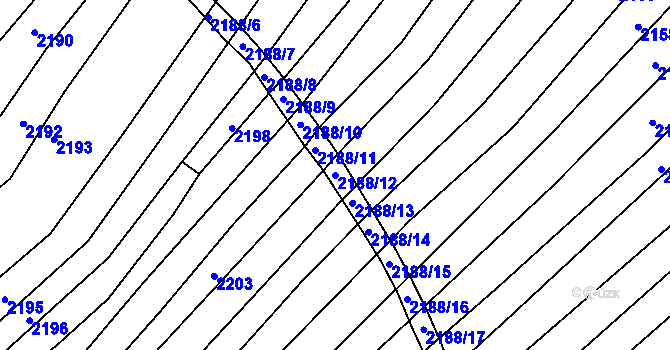 Parcela st. 2188/12 v KÚ Šitbořice, Katastrální mapa