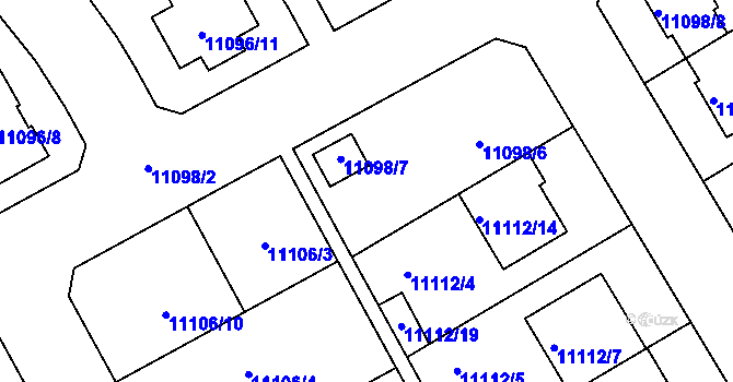 Parcela st. 11098/3 v KÚ Šitbořice, Katastrální mapa