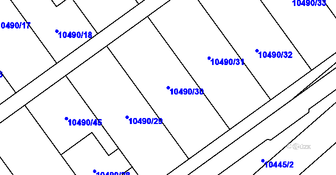 Parcela st. 10490/30 v KÚ Šitbořice, Katastrální mapa