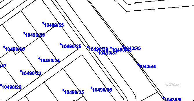 Parcela st. 10490/37 v KÚ Šitbořice, Katastrální mapa