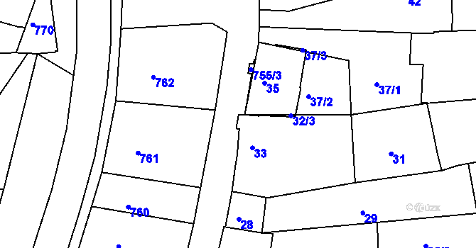 Parcela st. 723/6 v KÚ Šitbořice, Katastrální mapa