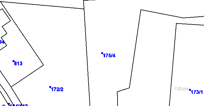 Parcela st. 175/4 v KÚ Škrdlovice, Katastrální mapa