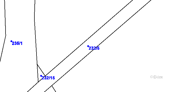 Parcela st. 232/5 v KÚ Škrdlovice, Katastrální mapa