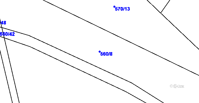 Parcela st. 560/8 v KÚ Škrdlovice, Katastrální mapa