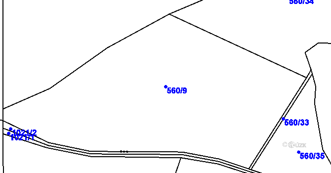 Parcela st. 560/9 v KÚ Škrdlovice, Katastrální mapa