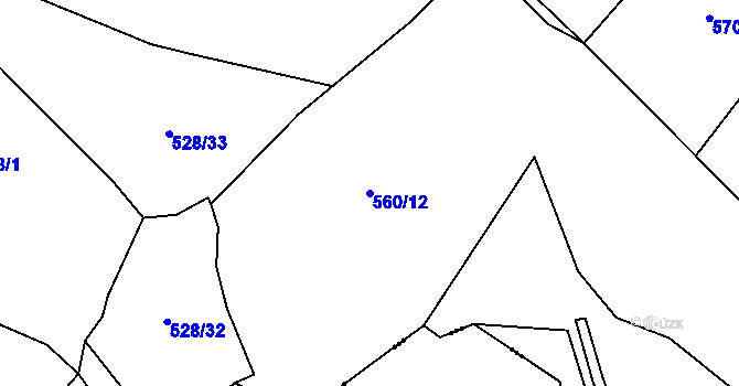 Parcela st. 560/12 v KÚ Škrdlovice, Katastrální mapa
