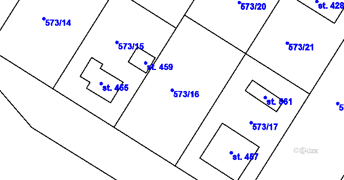 Parcela st. 573/16 v KÚ Škrdlovice, Katastrální mapa