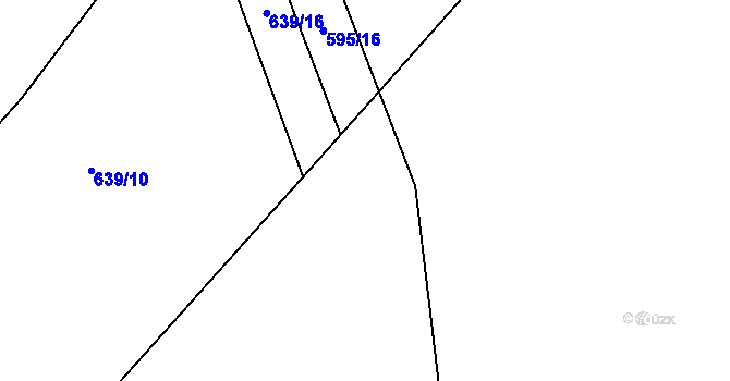 Parcela st. 595/6 v KÚ Škrdlovice, Katastrální mapa