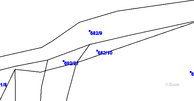 Parcela st. 682/10 v KÚ Škrdlovice, Katastrální mapa