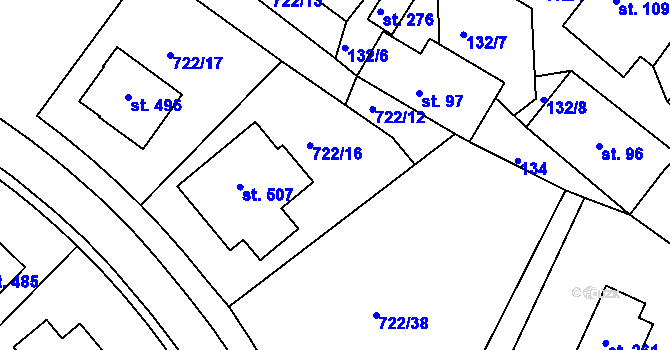 Parcela st. 722/15 v KÚ Škrdlovice, Katastrální mapa