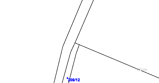 Parcela st. 209/13 v KÚ Škrdlovice, Katastrální mapa