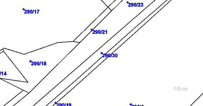 Parcela st. 290/30 v KÚ Škrdlovice, Katastrální mapa
