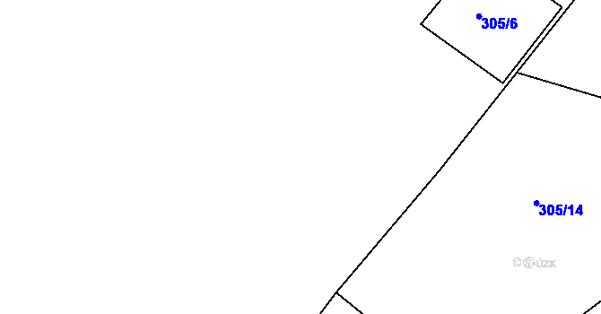 Parcela st. 305/12 v KÚ Škrdlovice, Katastrální mapa