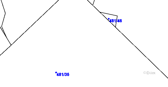 Parcela st. 481/41 v KÚ Škrdlovice, Katastrální mapa