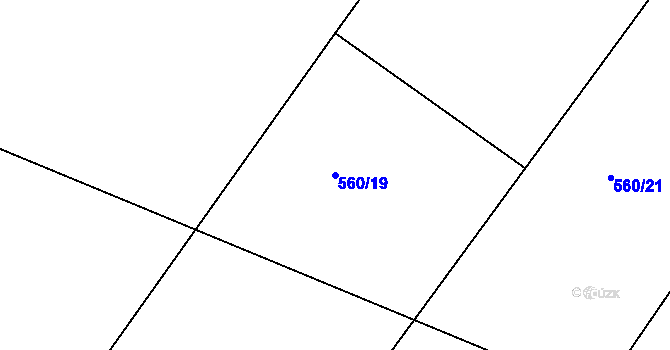 Parcela st. 560/19 v KÚ Škrdlovice, Katastrální mapa