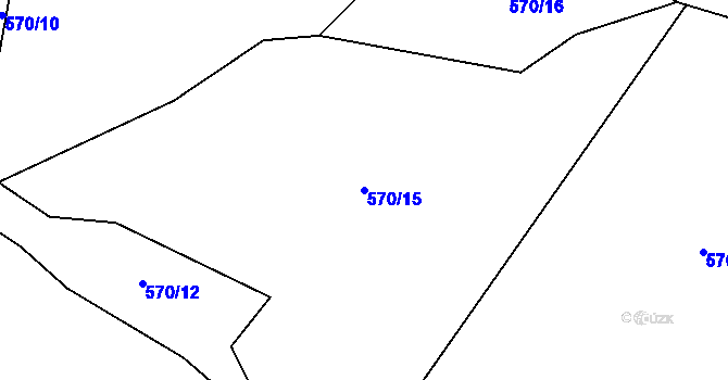 Parcela st. 570/15 v KÚ Škrdlovice, Katastrální mapa