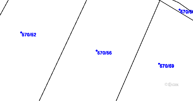 Parcela st. 570/56 v KÚ Škrdlovice, Katastrální mapa
