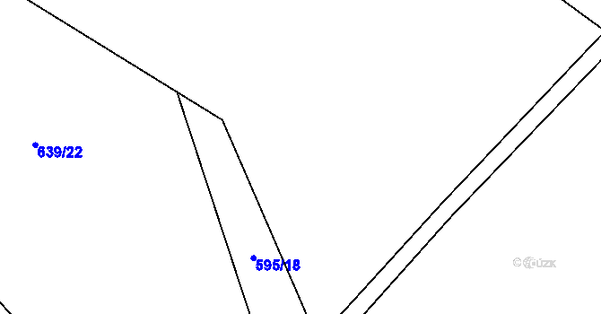 Parcela st. 595/20 v KÚ Škrdlovice, Katastrální mapa