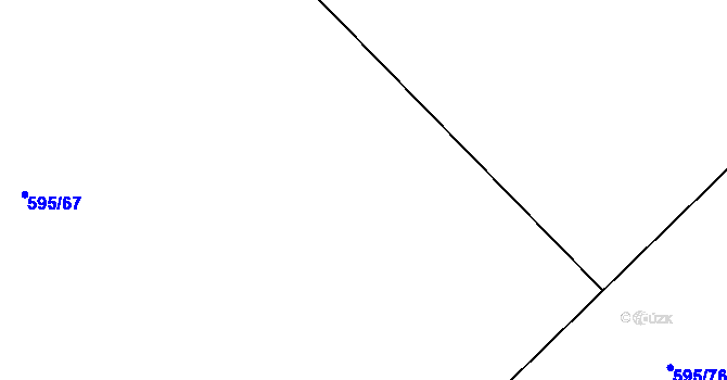Parcela st. 595/71 v KÚ Škrdlovice, Katastrální mapa