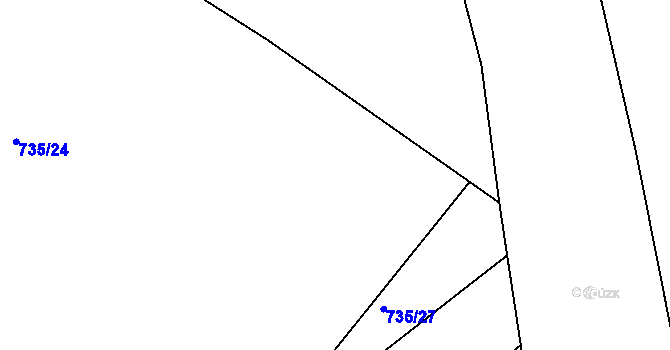 Parcela st. 735/26 v KÚ Škrdlovice, Katastrální mapa