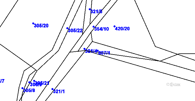 Parcela st. 807/1 v KÚ Škrdlovice, Katastrální mapa
