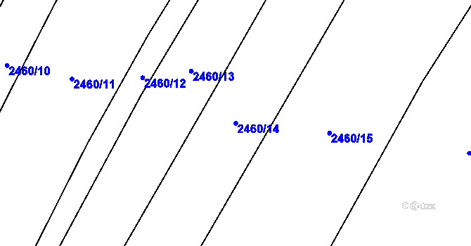 Parcela st. 2460/14 v KÚ Škvorec, Katastrální mapa