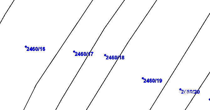 Parcela st. 2460/18 v KÚ Škvorec, Katastrální mapa