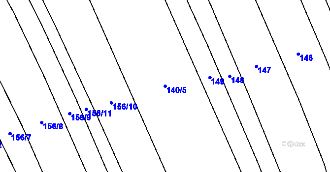 Parcela st. 140/5 v KÚ Třebohostice u Škvorce, Katastrální mapa