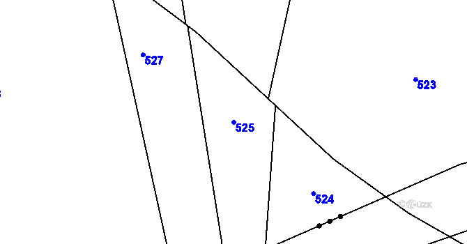 Parcela st. 525 v KÚ Pacelice, Katastrální mapa