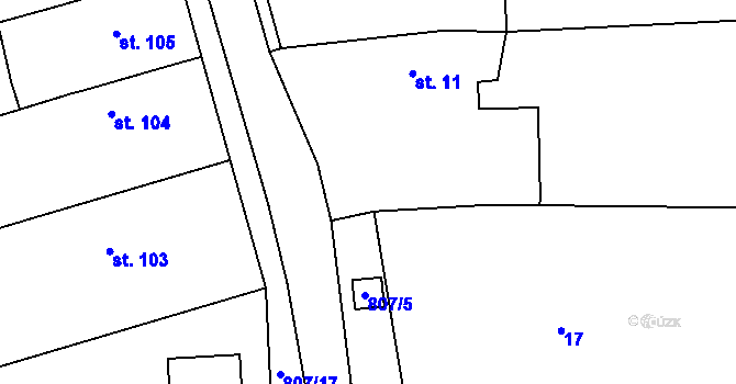 Parcela st. 18 v KÚ Škvořetice, Katastrální mapa