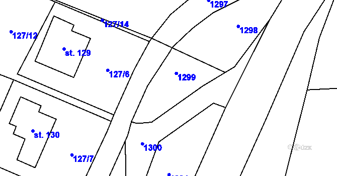 Parcela st. 127/13 v KÚ Škvořetice, Katastrální mapa