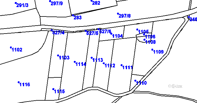 Parcela st. 366/1 v KÚ Škvořetice, Katastrální mapa