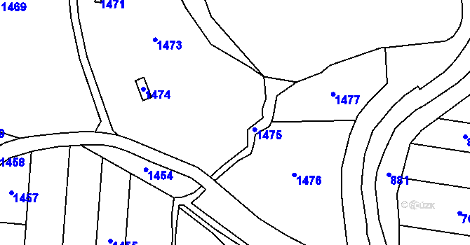 Parcela st. 729/5 v KÚ Škvořetice, Katastrální mapa