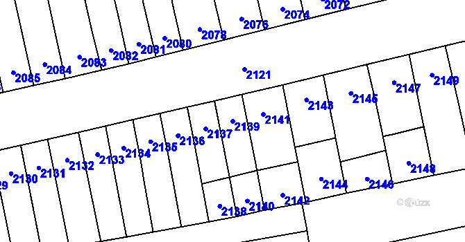 Parcela st. 2139 v KÚ Šlapanice u Brna, Katastrální mapa