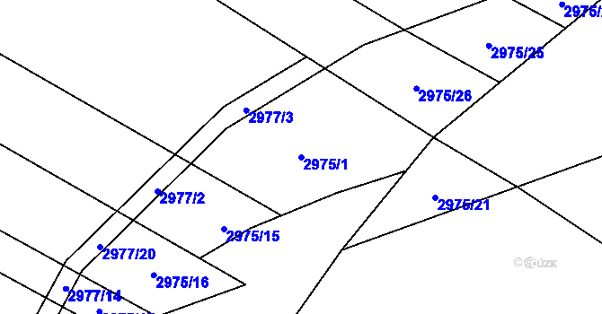 Parcela st. 2975/1 v KÚ Šlapanice u Brna, Katastrální mapa