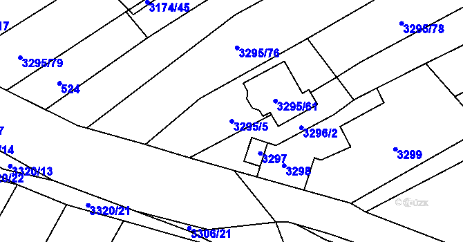 Parcela st. 3295/5 v KÚ Šlapanice u Brna, Katastrální mapa