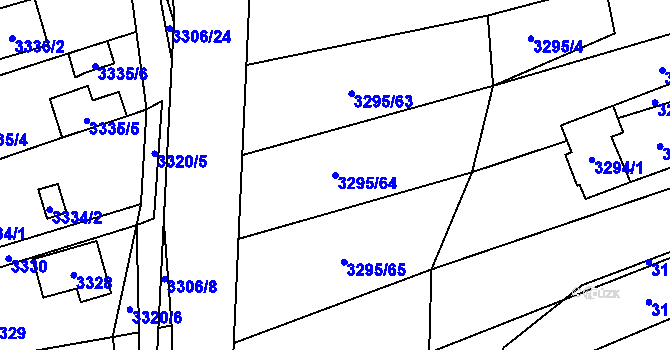Parcela st. 3295/64 v KÚ Šlapanice u Brna, Katastrální mapa