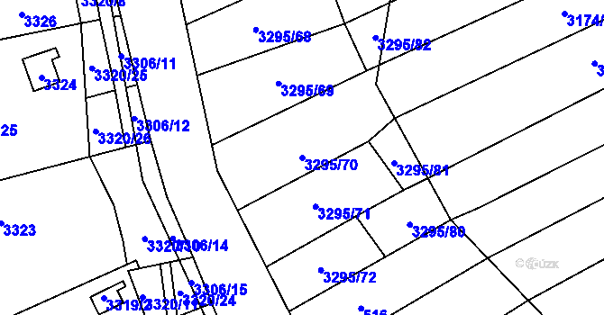 Parcela st. 3295/70 v KÚ Šlapanice u Brna, Katastrální mapa