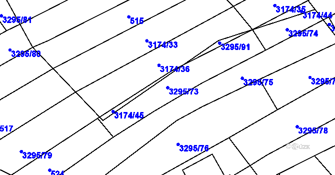 Parcela st. 3295/73 v KÚ Šlapanice u Brna, Katastrální mapa