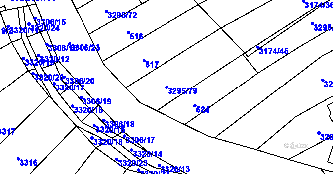 Parcela st. 3295/79 v KÚ Šlapanice u Brna, Katastrální mapa