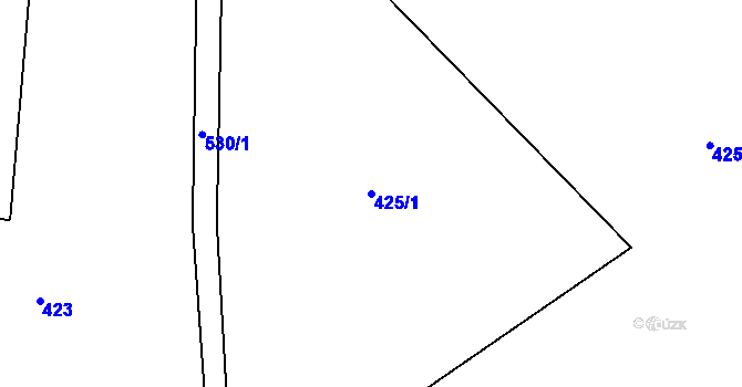 Parcela st. 425/1 v KÚ Šachotín, Katastrální mapa
