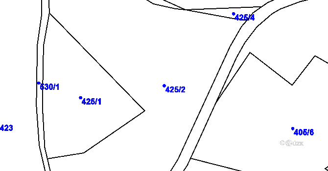 Parcela st. 425/2 v KÚ Šachotín, Katastrální mapa