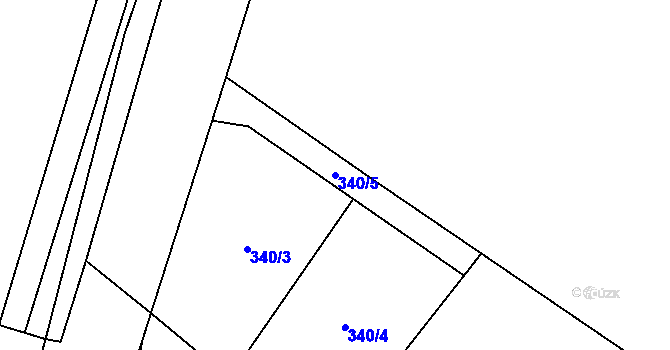 Parcela st. 340/5 v KÚ Šachotín, Katastrální mapa