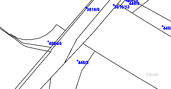 Parcela st. 674/3 v KÚ Šlovice u Plzně, Katastrální mapa