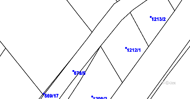 Parcela st. 678/4 v KÚ Šlovice u Plzně, Katastrální mapa